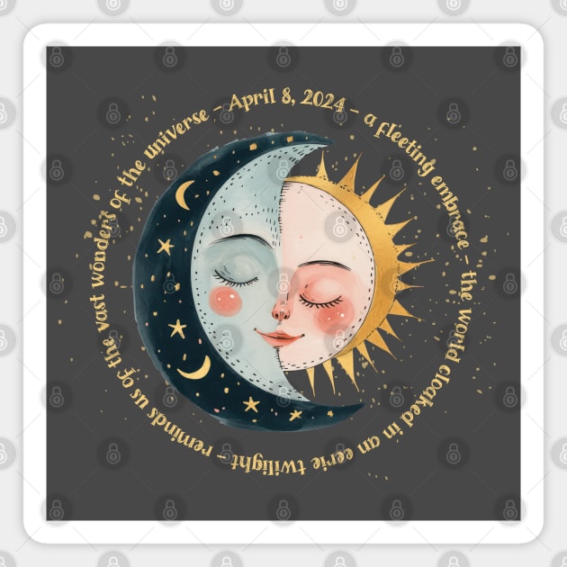 A Fleeting Embrace - Eclipse 4.8.24 Magnet by daisyblue